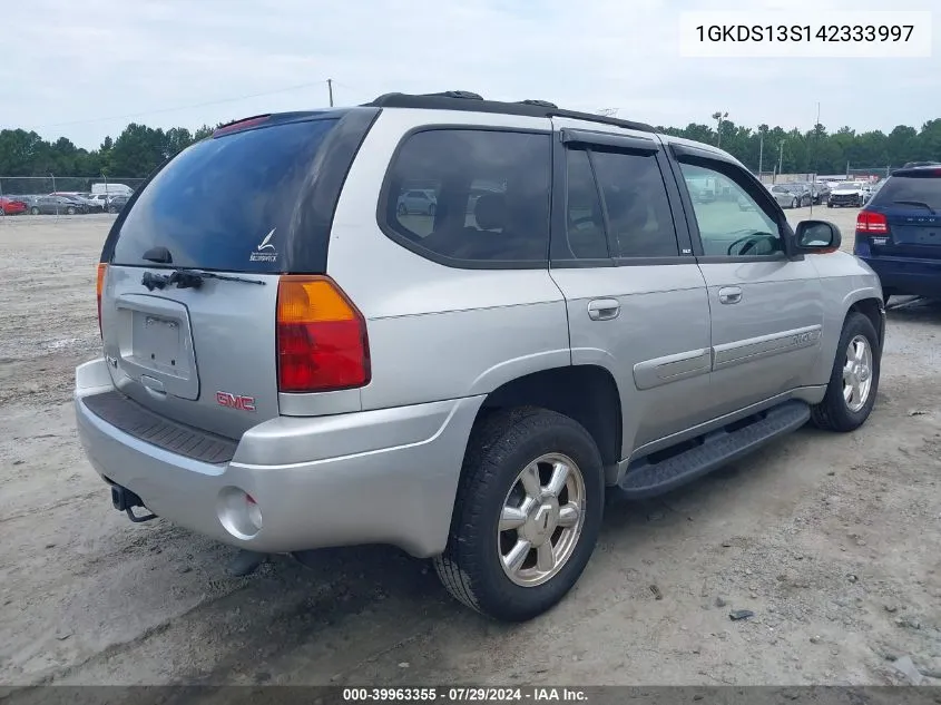 2004 GMC Envoy VIN: 1GKDS13S142333997 Lot: 39963355