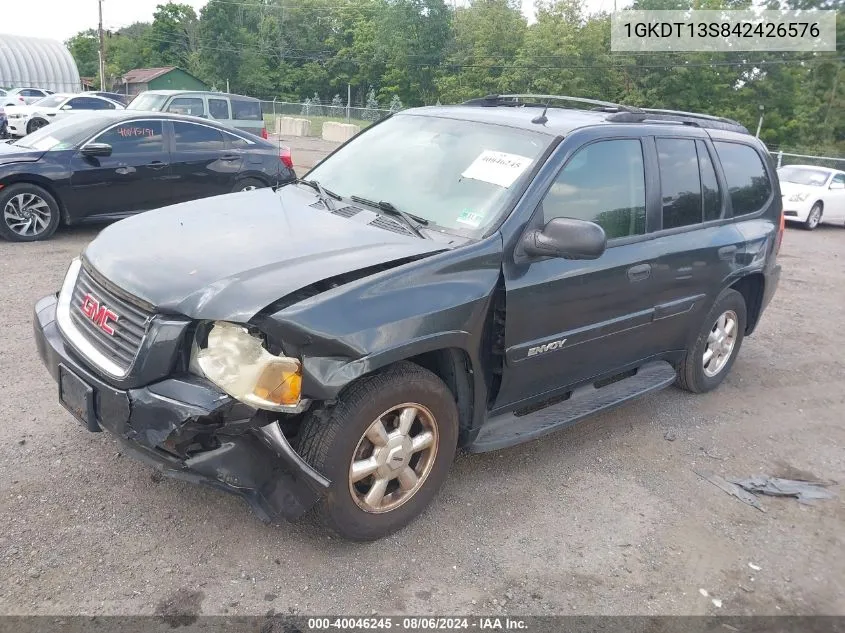 2004 GMC Envoy Sle VIN: 1GKDT13S842426576 Lot: 40046245