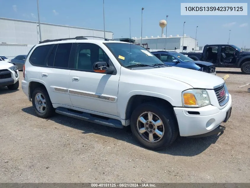 2004 GMC Envoy VIN: 1GKDS13S942379125 Lot: 40151125