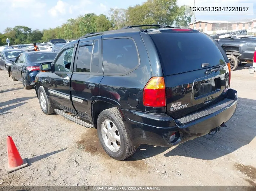 2004 GMC Envoy Slt VIN: 1GKDS13S842228857 Lot: 40168223