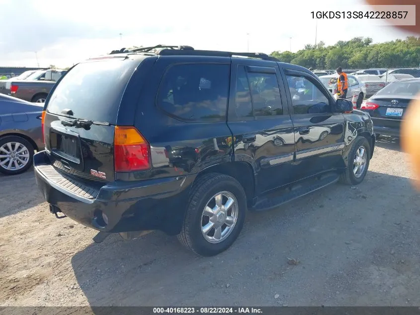 2004 GMC Envoy Slt VIN: 1GKDS13S842228857 Lot: 40168223