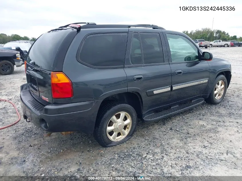 2004 GMC Envoy Slt VIN: 1GKDS13S242445336 Lot: 40178712