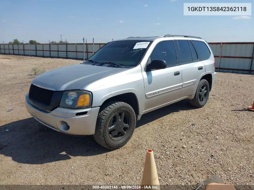 2004 GMC Envoy Sle VIN: 1GKDT13S842362118 Lot: 40302145