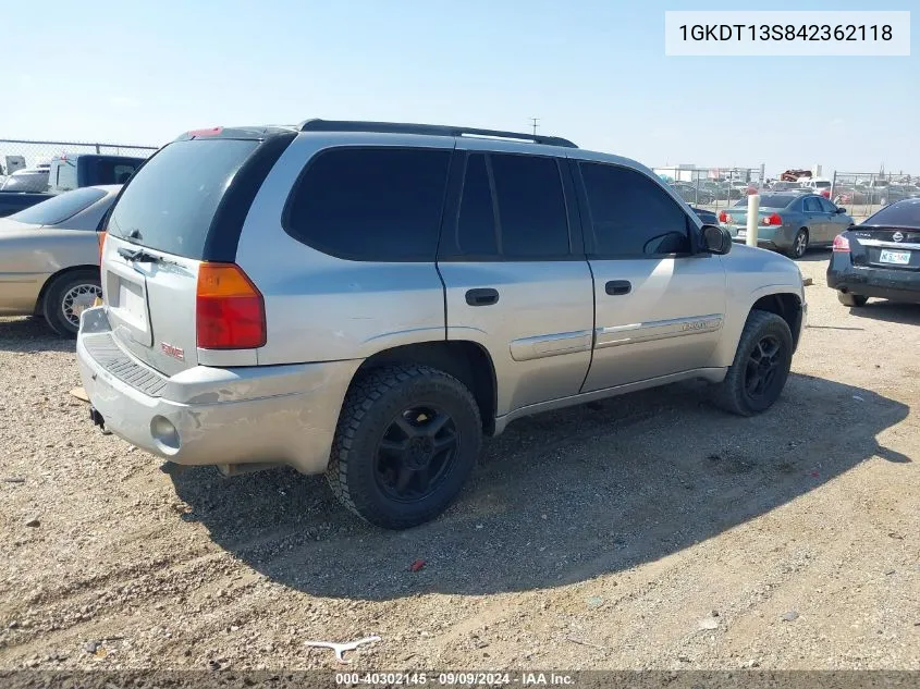 2004 GMC Envoy Sle VIN: 1GKDT13S842362118 Lot: 40302145