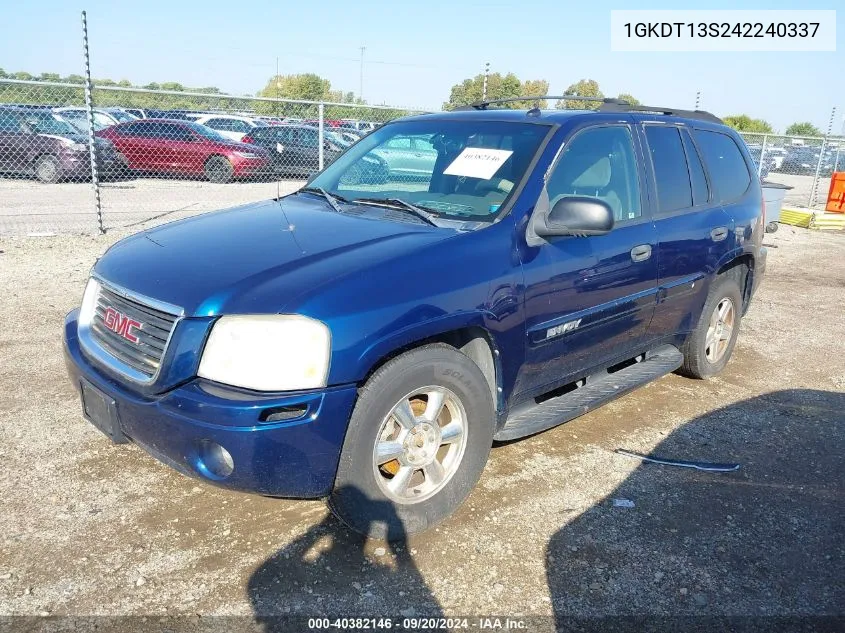 2004 GMC Envoy Sle VIN: 1GKDT13S242240337 Lot: 40382146