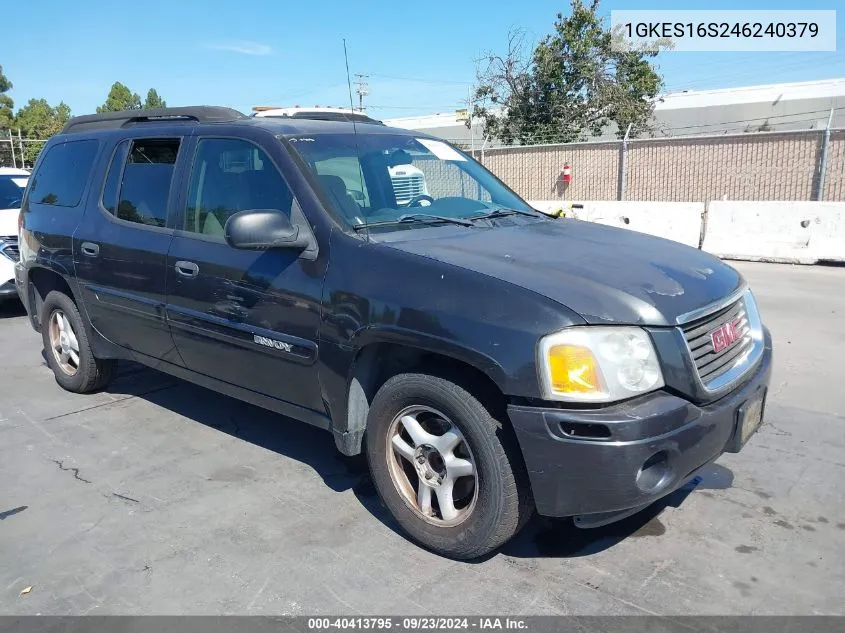 2004 GMC Envoy Xl Sle VIN: 1GKES16S246240379 Lot: 40413795