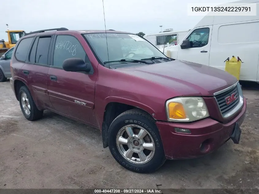 2004 GMC Envoy Sle VIN: 1GKDT13S242229791 Lot: 40447208