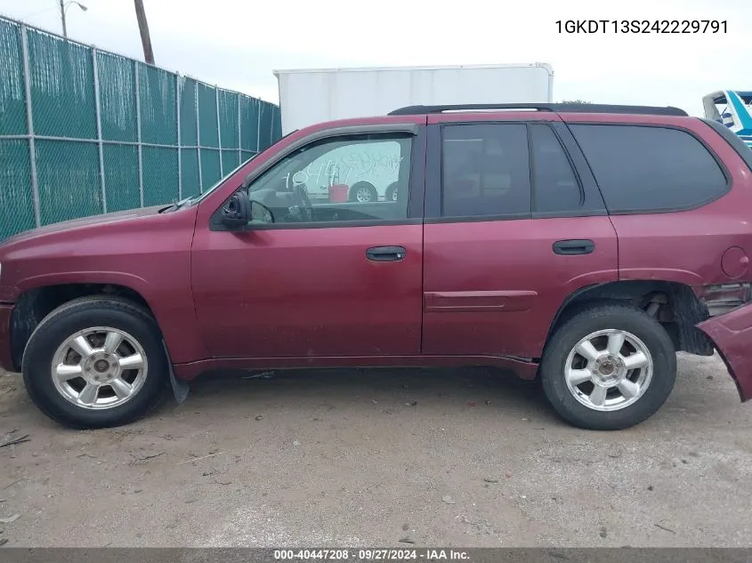 2004 GMC Envoy Sle VIN: 1GKDT13S242229791 Lot: 40447208