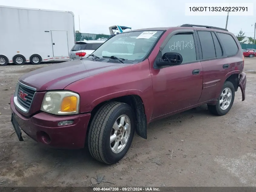 2004 GMC Envoy Sle VIN: 1GKDT13S242229791 Lot: 40447208