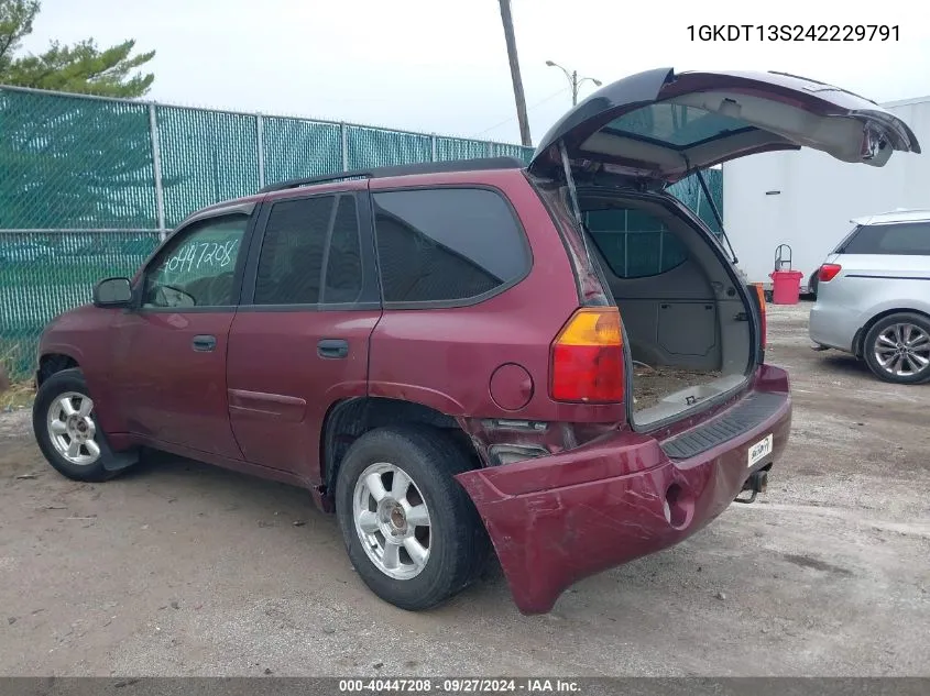 2004 GMC Envoy Sle VIN: 1GKDT13S242229791 Lot: 40447208