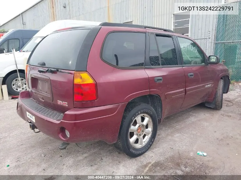 2004 GMC Envoy Sle VIN: 1GKDT13S242229791 Lot: 40447208