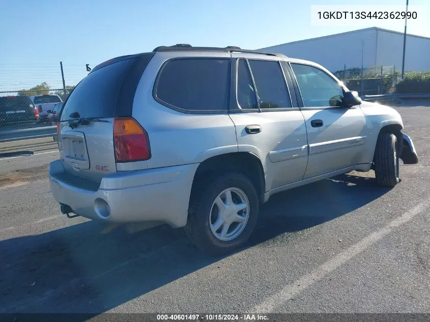 2004 GMC Envoy Sle VIN: 1GKDT13S442362990 Lot: 40601497