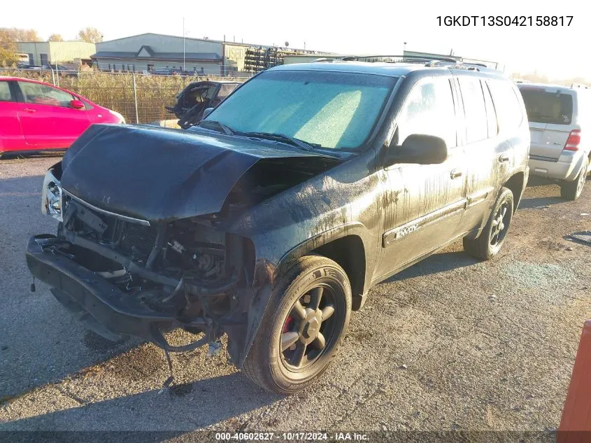 2004 GMC Envoy Sle VIN: 1GKDT13S042158817 Lot: 40602627