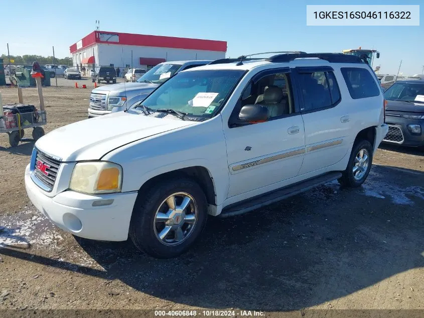 1GKES16S046116322 2004 GMC Envoy Xl Slt