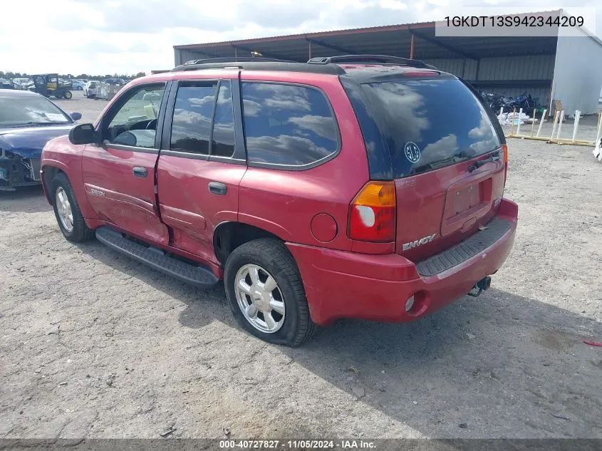 2004 GMC Envoy Sle VIN: 1GKDT13S942344209 Lot: 40727827