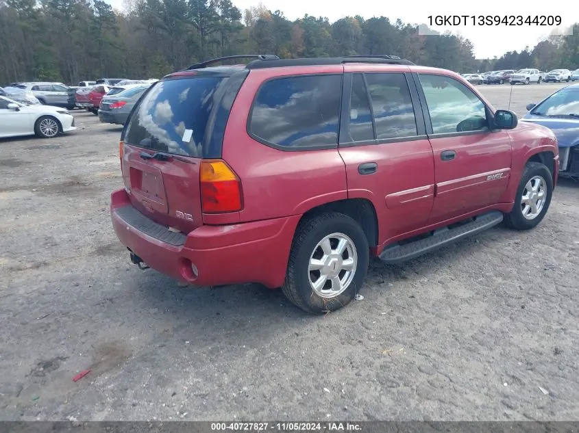 2004 GMC Envoy Sle VIN: 1GKDT13S942344209 Lot: 40727827