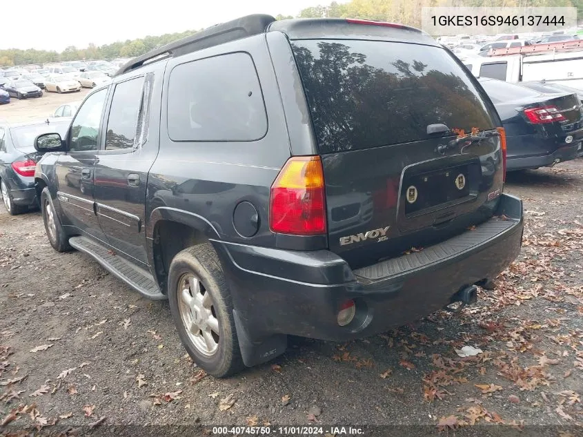 2004 GMC Envoy Xl Sle VIN: 1GKES16S946137444 Lot: 40745750