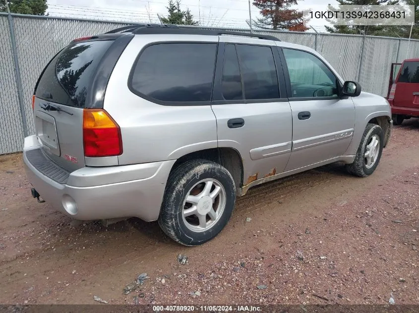 2004 GMC Envoy Sle VIN: 1GKDT13S942368431 Lot: 40780920