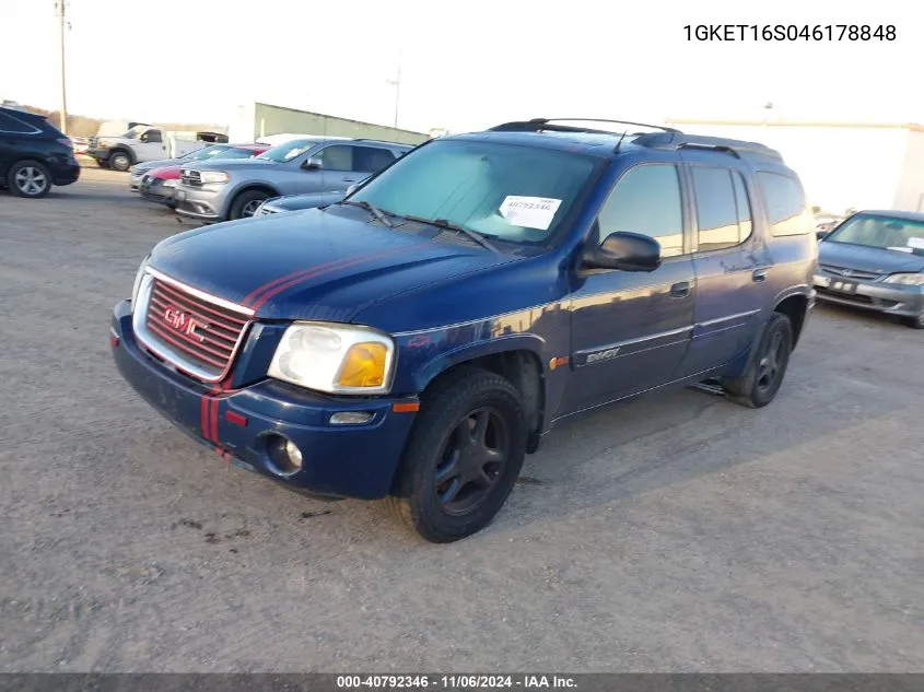 2004 GMC Envoy Xl Sle VIN: 1GKET16S046178848 Lot: 40792346