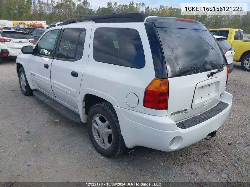 2005 GMC Envoy Xl VIN: 1GKET16S156121222 Lot: 12122170