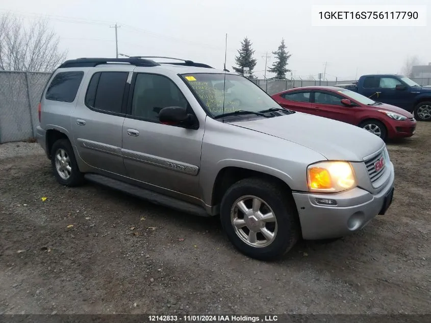 2005 GMC Envoy Xl VIN: 1GKET16S756117790 Lot: 12142833