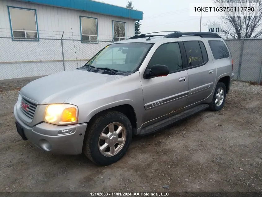 2005 GMC Envoy Xl VIN: 1GKET16S756117790 Lot: 12142833