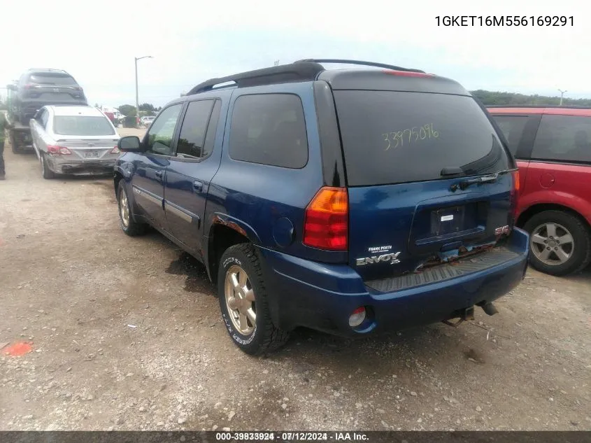 2005 GMC Envoy Xl Slt VIN: 1GKET16M556169291 Lot: 39833924