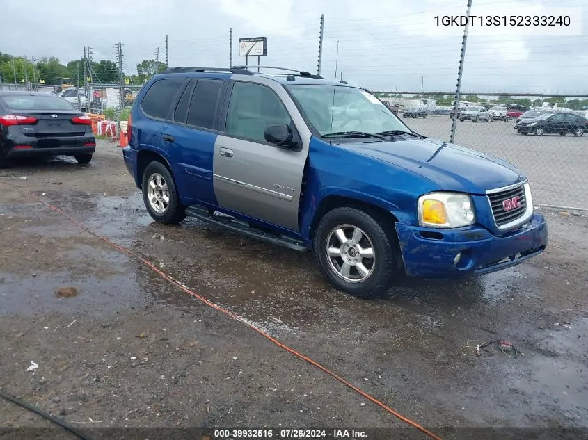 2005 GMC Envoy Sle VIN: 1GKDT13S152333240 Lot: 39932516