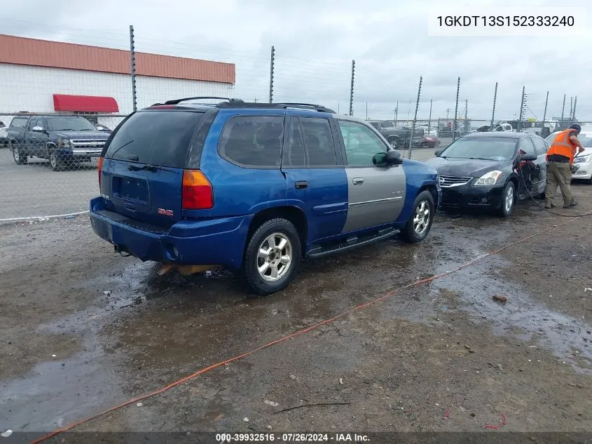 2005 GMC Envoy Sle VIN: 1GKDT13S152333240 Lot: 39932516