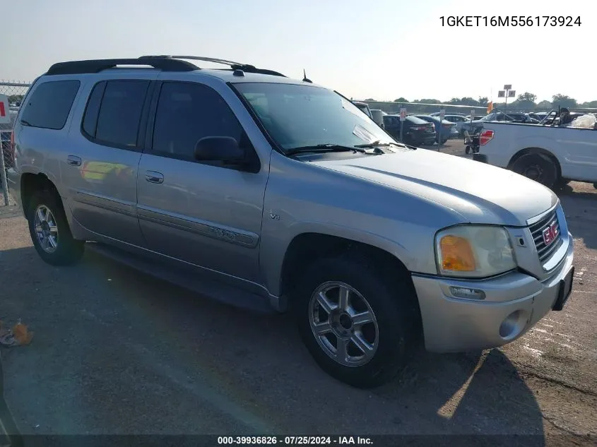 2005 GMC Envoy Xl Slt VIN: 1GKET16M556173924 Lot: 39936826