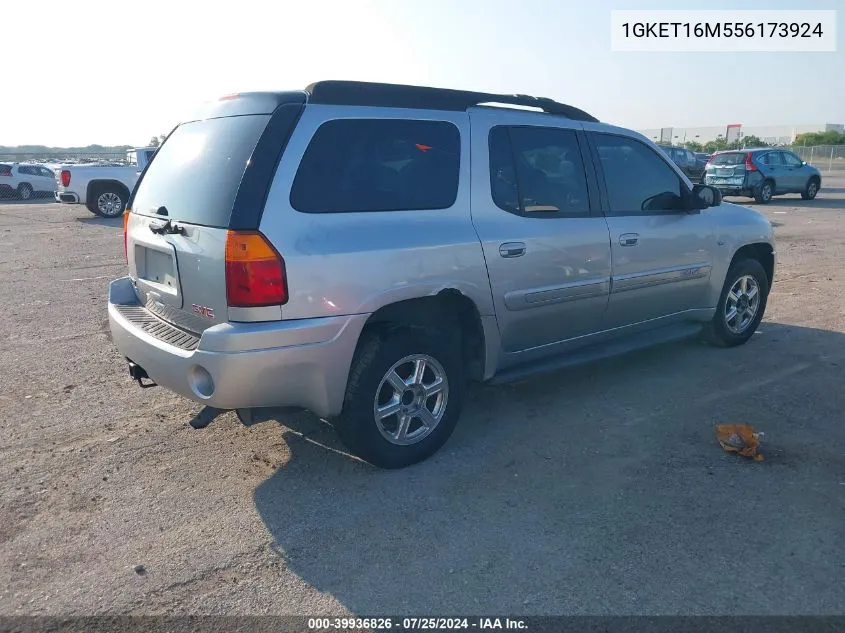 2005 GMC Envoy Xl Slt VIN: 1GKET16M556173924 Lot: 39936826