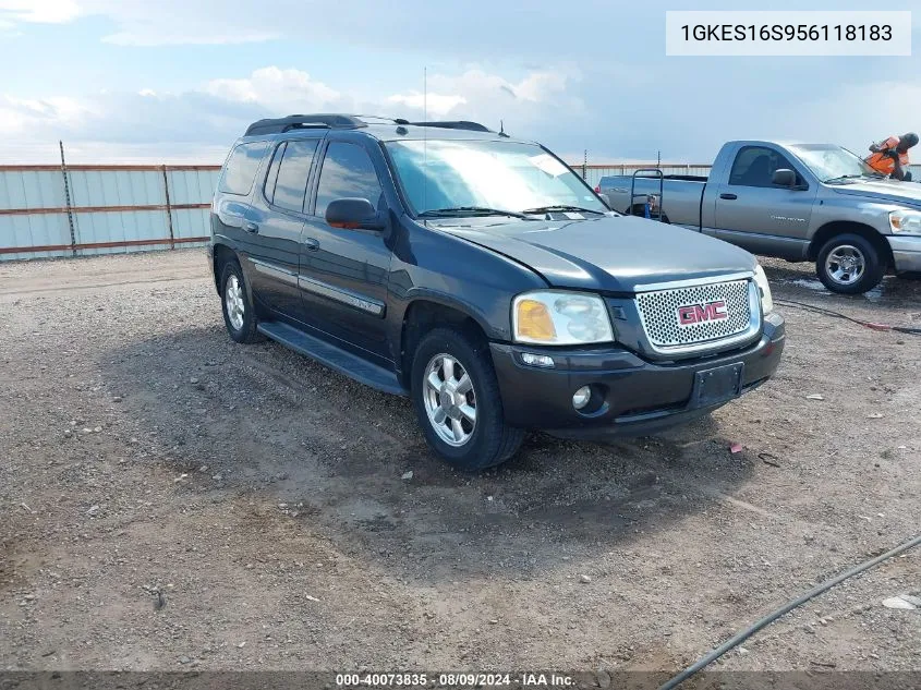 2005 GMC Envoy Xl Slt VIN: 1GKES16S956118183 Lot: 40073835