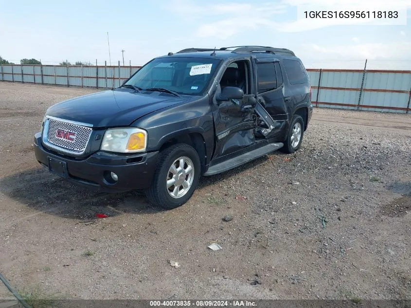 2005 GMC Envoy Xl Slt VIN: 1GKES16S956118183 Lot: 40073835