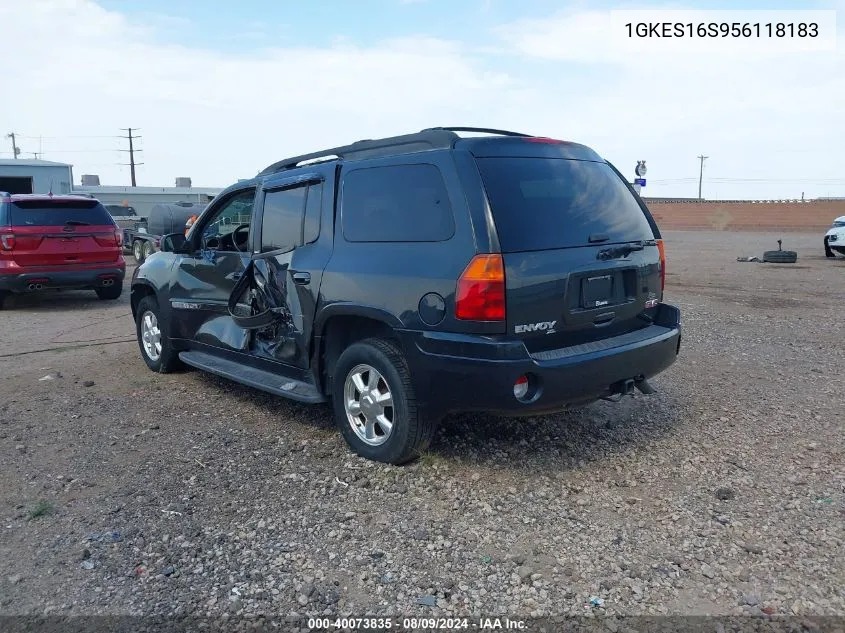 2005 GMC Envoy Xl Slt VIN: 1GKES16S956118183 Lot: 40073835