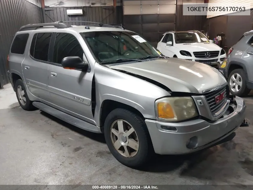 2005 GMC Envoy Xl Slt VIN: 1GKET16S756170263 Lot: 40089128