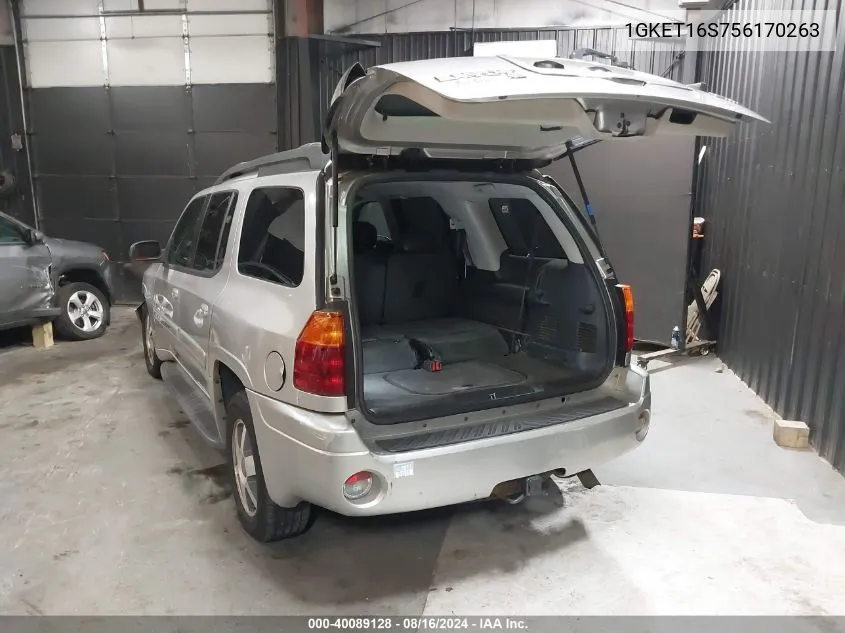 2005 GMC Envoy Xl Slt VIN: 1GKET16S756170263 Lot: 40089128