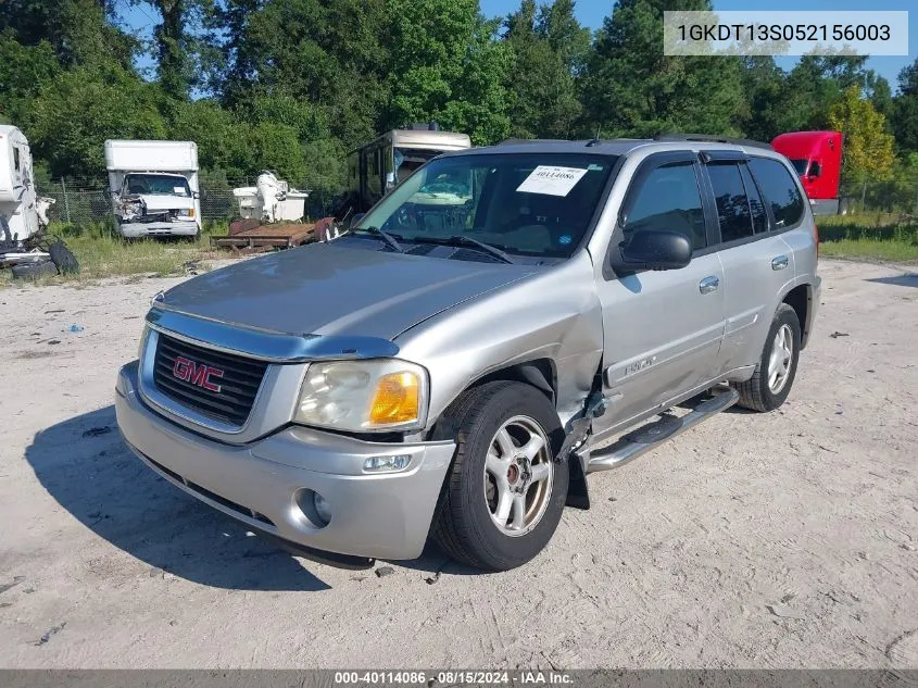 2005 GMC Envoy Sle/Slt VIN: 1GKDT13S052156003 Lot: 40114086