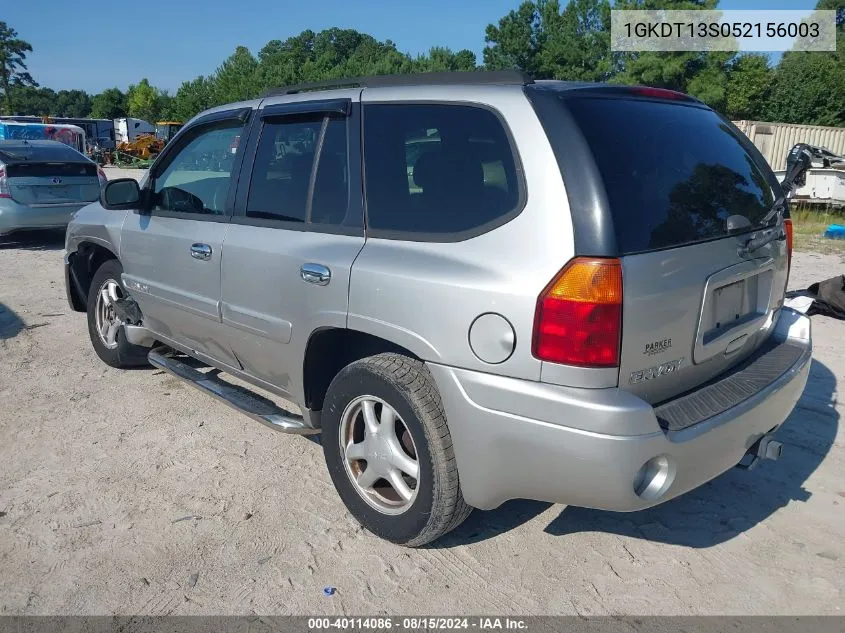 2005 GMC Envoy Sle/Slt VIN: 1GKDT13S052156003 Lot: 40114086