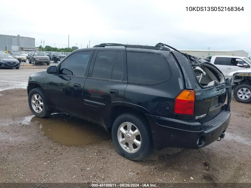 2005 GMC Envoy Sle VIN: 1GKDS13S052168364 Lot: 40190611