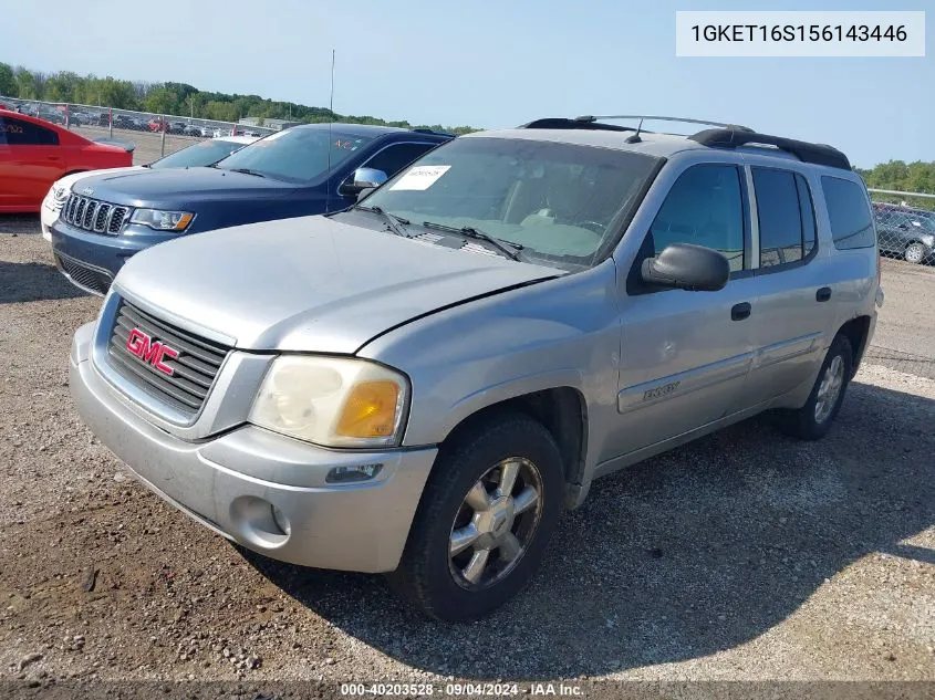 2005 GMC Envoy Xl VIN: 1GKET16S156143446 Lot: 40203528