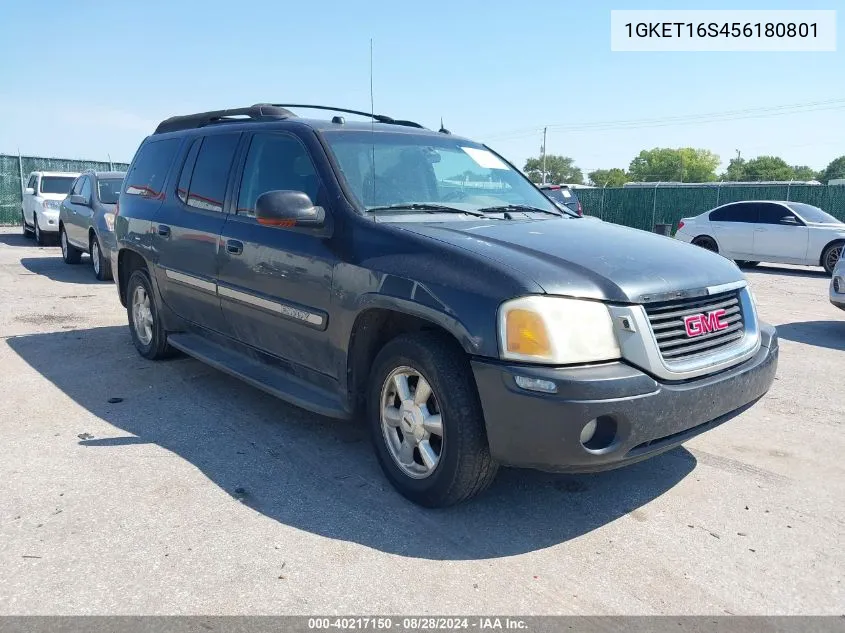 2005 GMC Envoy Xl Slt VIN: 1GKET16S456180801 Lot: 40217150