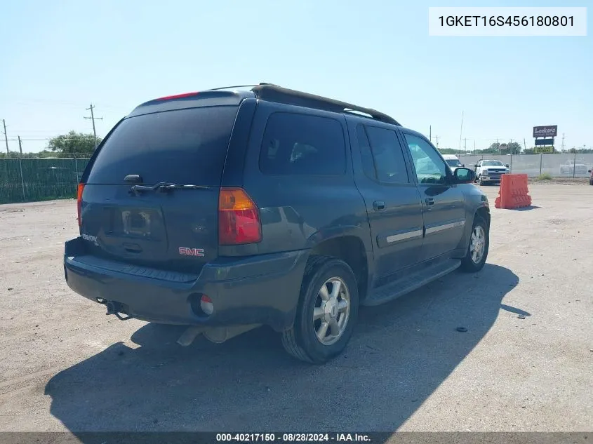 2005 GMC Envoy Xl Slt VIN: 1GKET16S456180801 Lot: 40217150