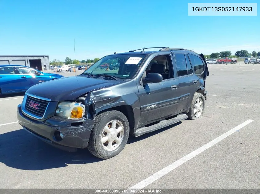 2005 GMC Envoy Sle VIN: 1GKDT13S052147933 Lot: 40263895