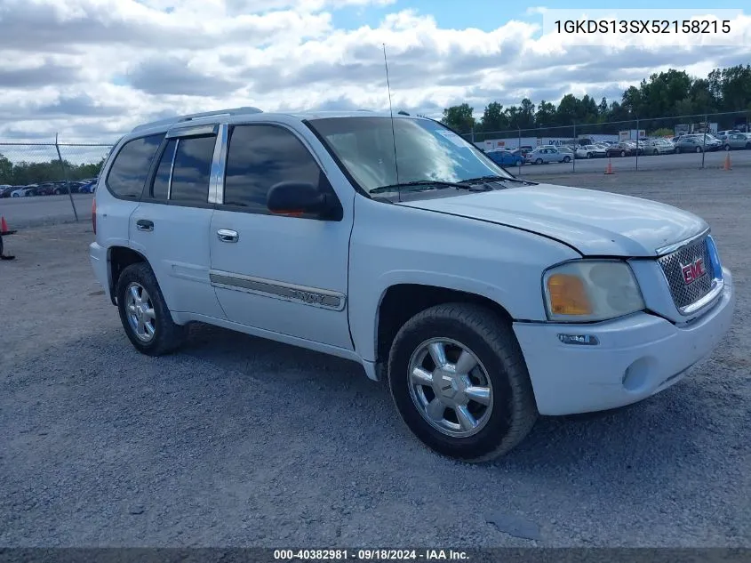 2005 GMC Envoy Sle VIN: 1GKDS13SX52158215 Lot: 40382981