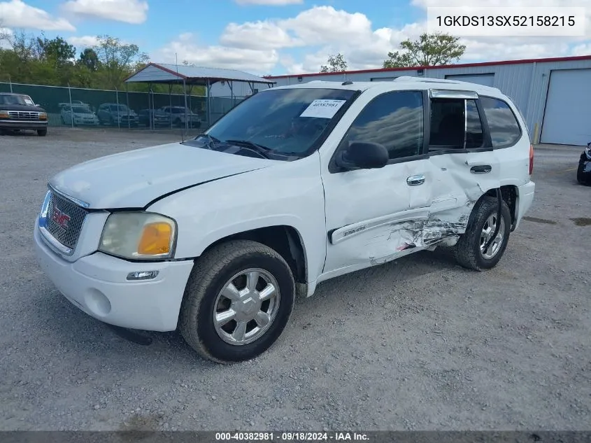 2005 GMC Envoy Sle VIN: 1GKDS13SX52158215 Lot: 40382981