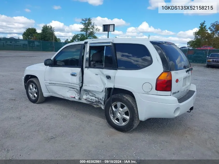 2005 GMC Envoy Sle VIN: 1GKDS13SX52158215 Lot: 40382981