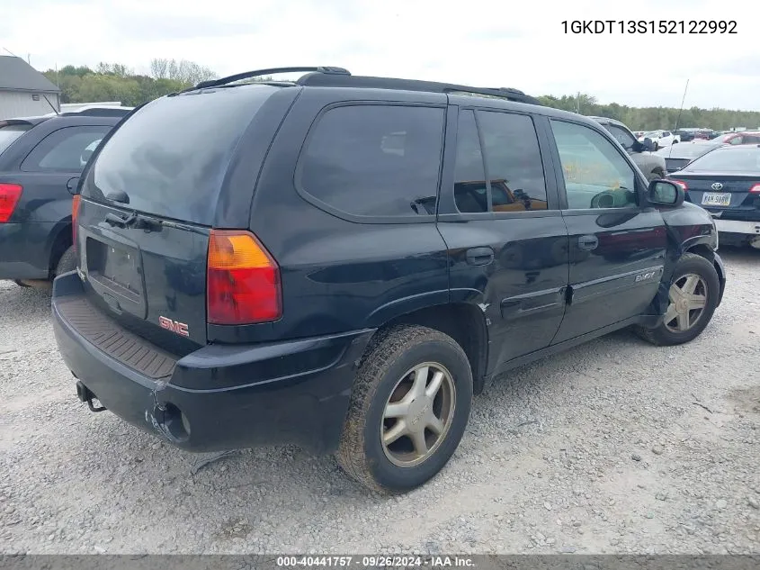 2005 GMC Envoy VIN: 1GKDT13S152122992 Lot: 40441757