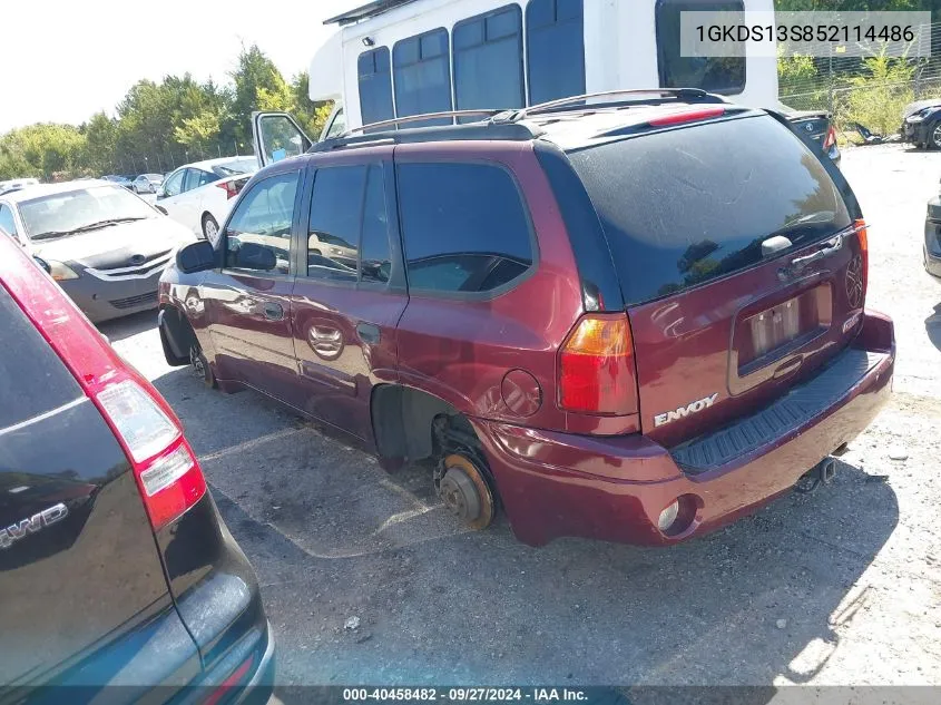 2005 GMC Envoy Sle VIN: 1GKDS13S852114486 Lot: 40458482