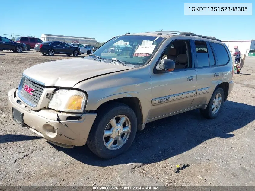 2005 GMC Envoy Slt VIN: 1GKDT13S152348305 Lot: 40606526