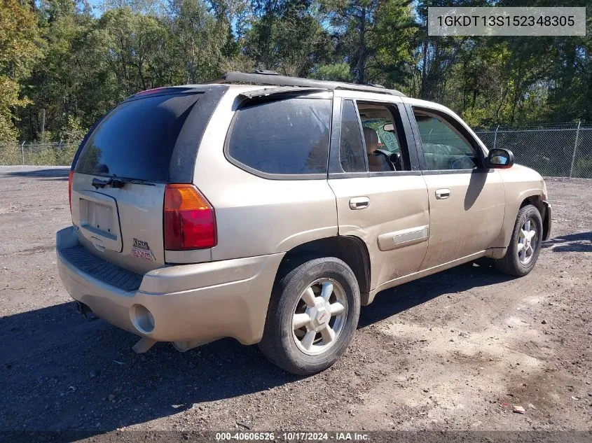 2005 GMC Envoy Slt VIN: 1GKDT13S152348305 Lot: 40606526